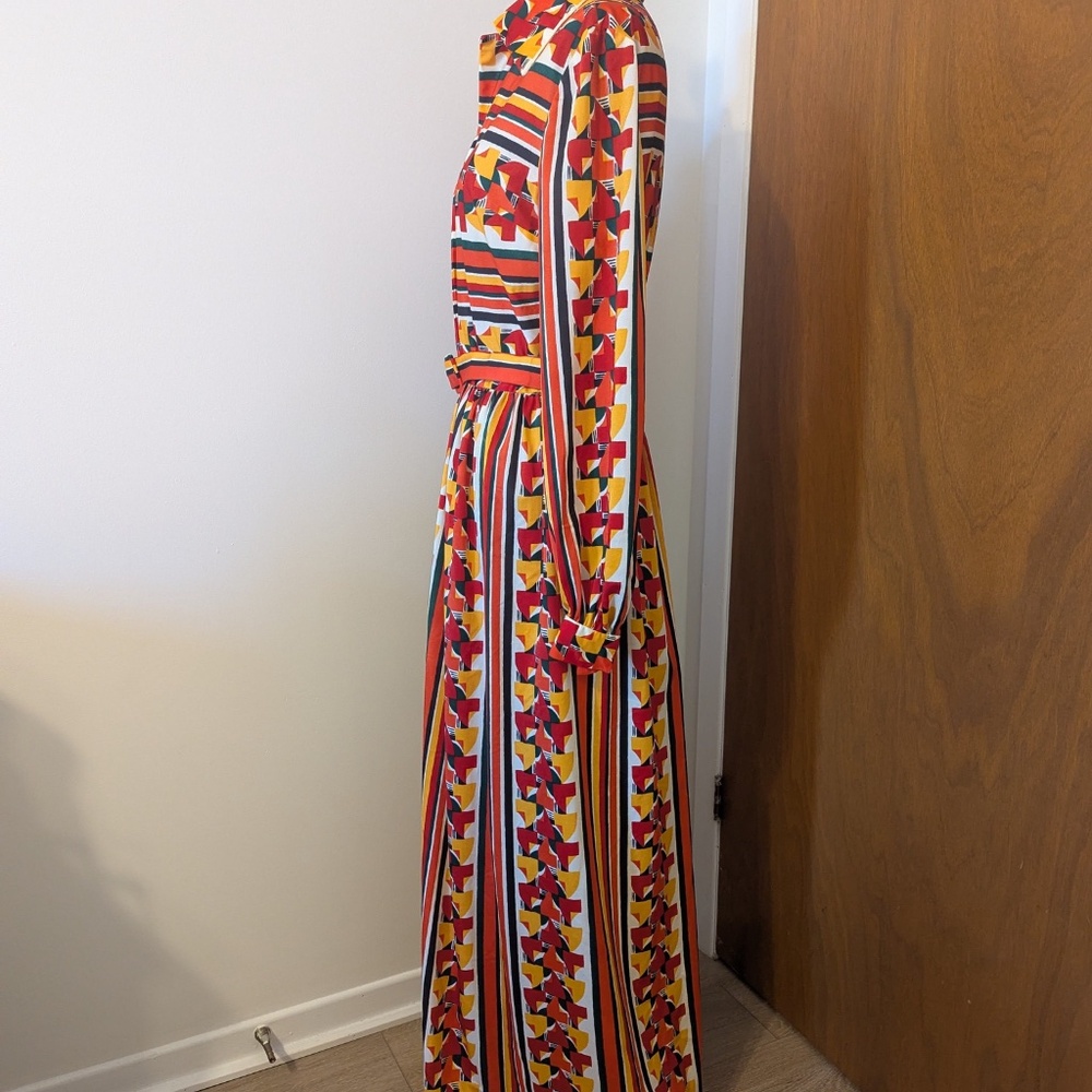 70's Colourful long sleeve dress - Picture 6 of 14